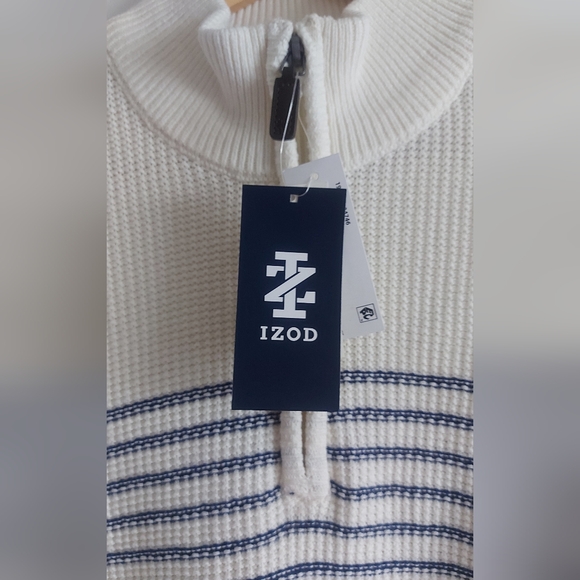 IZOD NWOT QUARTER ZIP PREMIUM SWEATER - Picture 3 of 10
